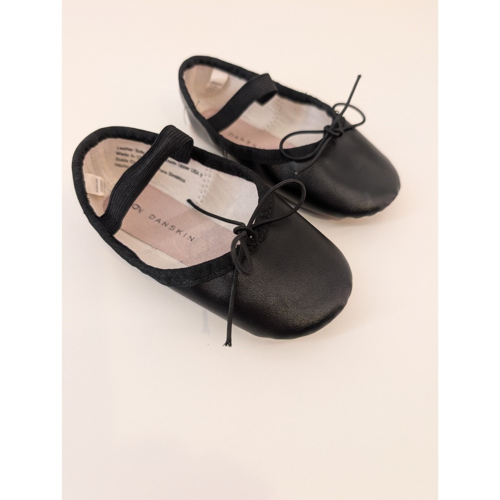 Black Ballet-Style Kids Slippers